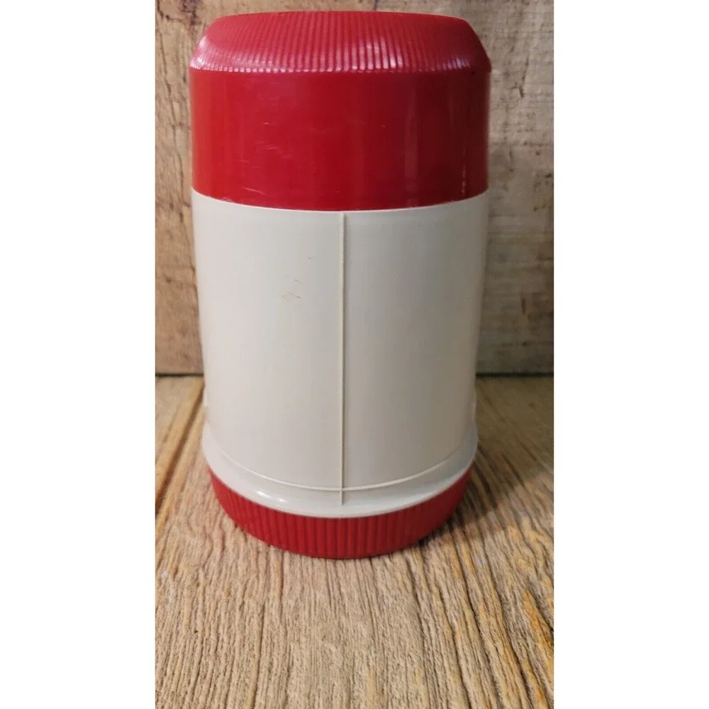 Vintage THERMOS Brand RED 10 Oz. Wide Mouth w/Handle King-Seeley Made in USA